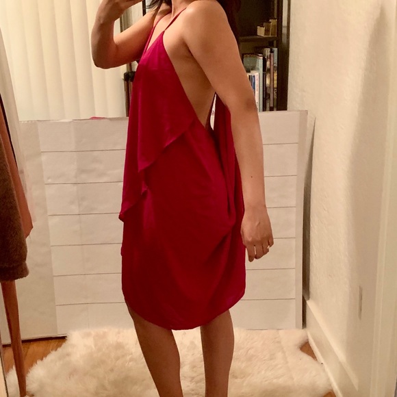 NWT Poetry Fuchsia Pink Drape Flowy Dress - Picture 6 of 7